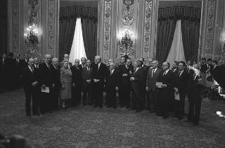 Il Presidente della Repubblica Francesco Cossiga presiede la cerimonia di giuramento dei componenti del VI Governo Fanfani