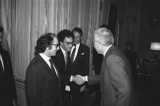 Il Presidente della Repubblica Francesco Cossiga riceve in udienza Adolfo Perez Esquivel, Premio Nobel per la pace 1980