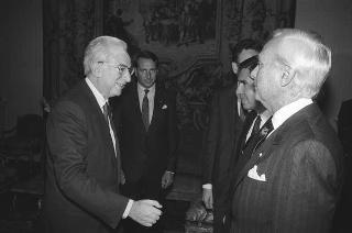 Incontro del Presidente della Repubblica Francesco Cossiga con Arias Sanchez, Presidente della Repubblica di Costa Rica