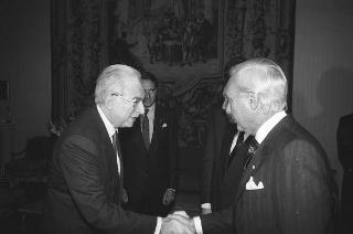 Incontro del Presidente della Repubblica Francesco Cossiga con Arias Sanchez, Presidente della Repubblica di Costa Rica