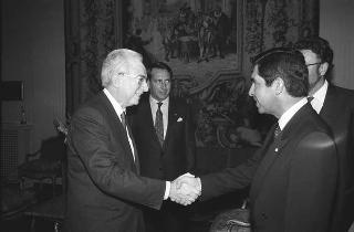 Incontro del Presidente della Repubblica Francesco Cossiga con Arias Sanchez, Presidente della Repubblica di Costa Rica
