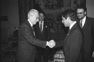 Incontro del Presidente della Repubblica Francesco Cossiga con Arias Sanchez, Presidente della Repubblica di Costa Rica