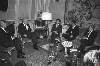 Incontro del Presidente della Repubblica Francesco Cossiga con Arias Sanchez, Presidente della Repubblica di Costa Rica