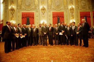 Il Presidente della Repubblica Francesco Cossiga presiede alla cerimonia di Giuramento del I Governo Goria