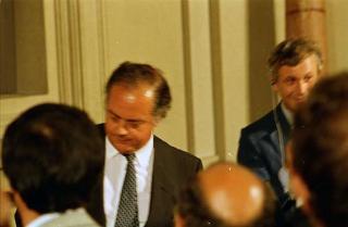 Il Presidente della Repubblica Francesco Cossiga presiede alla cerimonia di Giuramento del I Governo Goria