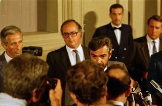 Il Presidente della Repubblica Francesco Cossiga presiede alla cerimonia di Giuramento del I Governo Goria
