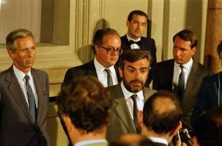 Il Presidente della Repubblica Francesco Cossiga presiede alla cerimonia di Giuramento del I Governo Goria