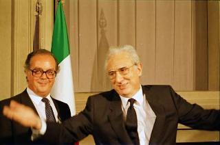 Il Presidente della Repubblica Francesco Cossiga presiede alla cerimonia di Giuramento del I Governo Goria