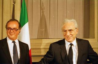 Il Presidente della Repubblica Francesco Cossiga presiede alla cerimonia di Giuramento del I Governo Goria