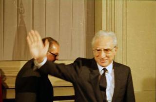 Il Presidente della Repubblica Francesco Cossiga presiede alla cerimonia di Giuramento del I Governo Goria