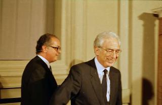 Il Presidente della Repubblica Francesco Cossiga presiede alla cerimonia di Giuramento del I Governo Goria