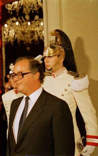 Il Presidente della Repubblica Francesco Cossiga presiede alla cerimonia di Giuramento del I Governo Goria