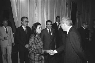 Il Presidente della Repubblica Francesco Cossiga incontra il prof. Franco Modigliani, Premio Nobel per l'economia, per la presentazione del volume "Reddito, interesse, inflazione".