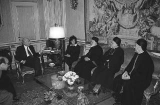 Il Presidente della Repubblica Francesco Cossiga riceve la visita di Sua Beatitudine Nasrallah Pietro Sfeir, Patriarca maronita di Antiochia e di tutto l'Oriente