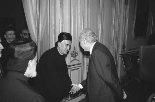 Il Presidente della Repubblica Francesco Cossiga riceve la visita di Sua Beatitudine Nasrallah Pietro Sfeir, Patriarca maronita di Antiochia e di tutto l'Oriente