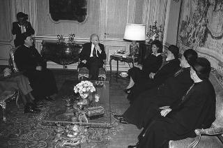 Il Presidente della Repubblica Francesco Cossiga riceve la visita di Sua Beatitudine Nasrallah Pietro Sfeir, Patriarca maronita di Antiochia e di tutto l'Oriente