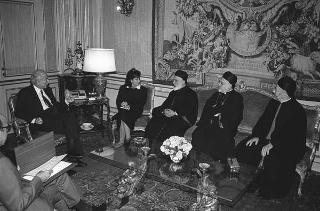 Il Presidente della Repubblica Francesco Cossiga riceve la visita di Sua Beatitudine Nasrallah Pietro Sfeir, Patriarca maronita di Antiochia e di tutto l'Oriente