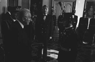 Incontro con una delegazione di allievi dell'Accademia militare di Modena, in servizio di Guardia d'Onore al Palazzo del Quirinale
