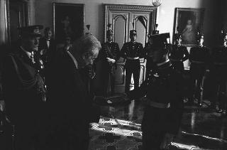 Incontro con una delegazione di allievi dell'Accademia militare di Modena, in servizio di Guardia d'Onore al Palazzo del Quirinale