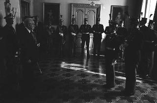 Incontro con una delegazione di allievi dell'Accademia militare di Modena, in servizio di Guardia d'Onore al Palazzo del Quirinale