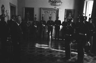 Incontro con una delegazione di allievi dell'Accademia militare di Modena, in servizio di Guardia d'Onore al Palazzo del Quirinale