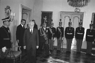 Incontro con una delegazione di allievi dell'Accademia militare di Modena, in servizio di Guardia d'Onore al Palazzo del Quirinale