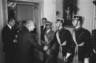 Incontro con una delegazione di allievi dell'Accademia militare di Modena, in servizio di Guardia d'Onore al Palazzo del Quirinale