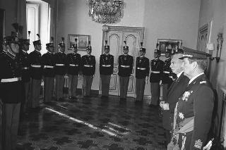 Incontro con una delegazione di allievi dell'Accademia militare di Modena, in servizio di Guardia d'Onore al Palazzo del Quirinale