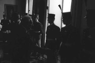 Incontro con una delegazione di allievi dell'Accademia militare di Modena, in servizio di Guardia d'Onore al Palazzo del Quirinale