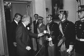 Incontro con una delegazione di allievi dell'Accademia militare di Modena, in servizio di Guardia d'Onore al Palazzo del Quirinale
