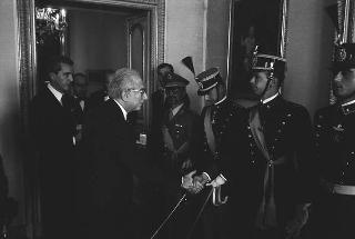 Incontro con una delegazione di allievi dell'Accademia militare di Modena, in servizio di Guardia d'Onore al Palazzo del Quirinale