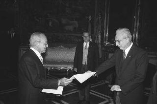 Anibal Fernandez, nuovo ambasciatore della Repubblica del Paraguay: presentazione delle lettere credenziali