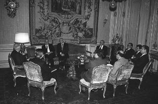 Il Presidente della Repubblica Francesco Cossiga incontra  Fenech Adami, primo ministro della Repubblica di Malta