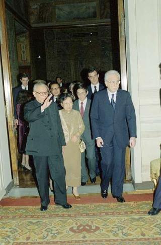 Visita di Stato del Presidente della Repubblica Popolare Cinese Li Xiannian e della signora Lin Jaimei