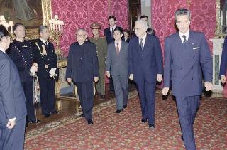 Visita di Stato del Presidente della Repubblica Popolare Cinese Li Xiannian e della signora Lin Jaimei