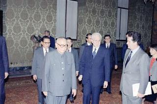 Visita di Stato del Presidente della Repubblica Popolare Cinese Li Xiannian e della signora Lin Jaimei