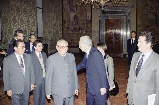 Visita di Stato del Presidente della Repubblica Popolare Cinese Li Xiannian e della signora Lin Jaimei