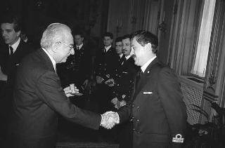 Incontro con una delegazione di allievi dell'Accademia Navale di Livorno, in servizio di Guardia d'Onore al Palazzo del Quirinale