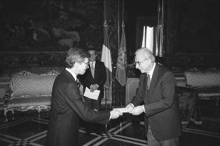 Derek Morison David Thomas, nuovo ambasciatore del Regno Unito di Gran Bretagna ed Irlanda del Nord: presentazione delle Lettere credenziali