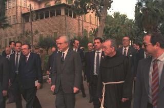 Il Presidente della Repubblica Francesco Cossiga durante il viaggio in Israele (18 - 21 dicembre 1987)