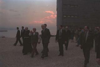 Il Presidente della Repubblica Francesco Cossiga durante il viaggio in Israele (18 - 21 dicembre 1987)