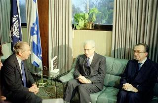 Il Presidente della Repubblica Francesco Cossiga durante il viaggio in Israele (18 - 21 dicembre 1987)