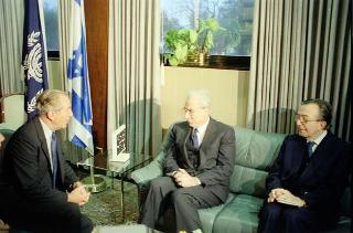 Il Presidente della Repubblica Francesco Cossiga durante il viaggio in Israele (18 - 21 dicembre 1987)