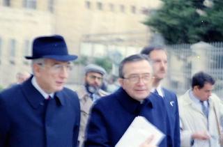 Il Presidente della Repubblica Francesco Cossiga durante il viaggio in Israele (18 - 21 dicembre 1987)