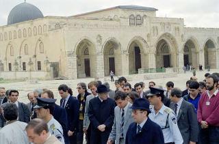 Il Presidente della Repubblica Francesco Cossiga durante il viaggio in Israele (18 - 21 dicembre 1987)