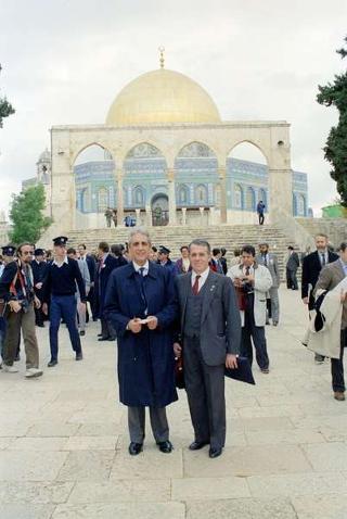 Il Presidente della Repubblica Francesco Cossiga durante il viaggio in Israele (18 - 21 dicembre 1987)