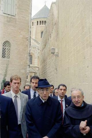 Il Presidente della Repubblica Francesco Cossiga durante il viaggio in Israele (18 - 21 dicembre 1987)