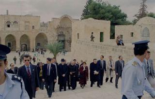 Il Presidente della Repubblica Francesco Cossiga durante il viaggio in Israele (18 - 21 dicembre 1987)