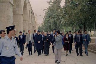 Il Presidente della Repubblica Francesco Cossiga durante il viaggio in Israele (18 - 21 dicembre 1987)