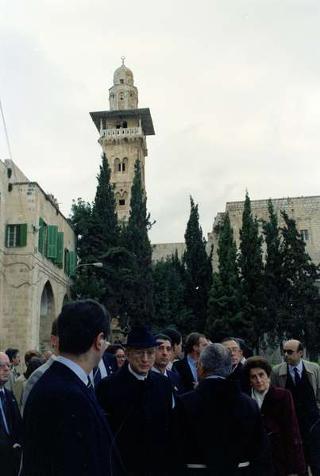Il Presidente della Repubblica Francesco Cossiga durante il viaggio in Israele (18 - 21 dicembre 1987)